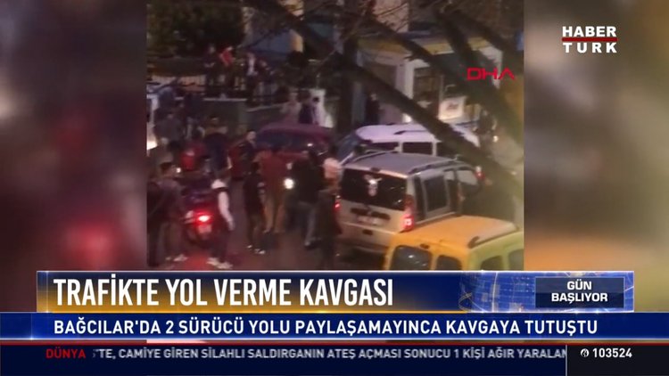 Trafikte yol verme kavgası
