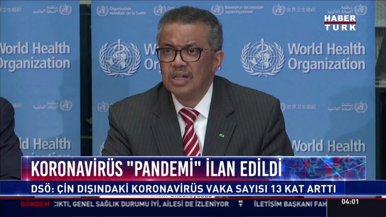Koronavirüs "Pandemi" ilan edildi