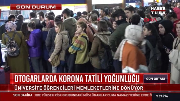 Otogarlarda korona tatili yoğunluğu