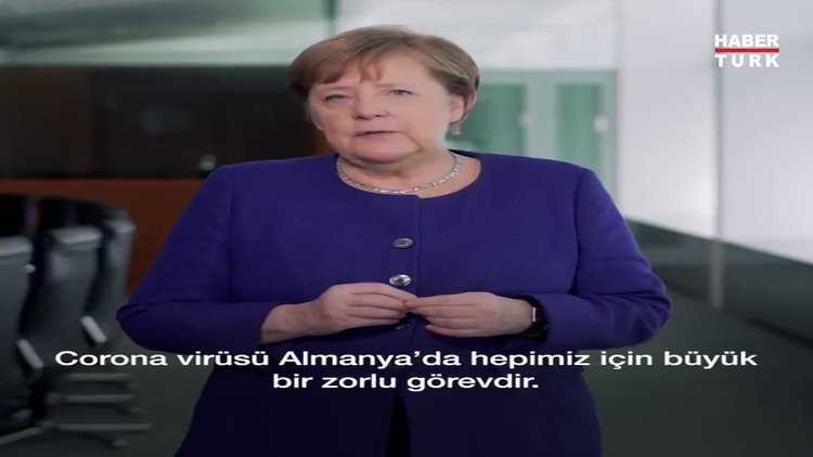 Merkel'den Türkçe altyazılı koronavirüs videosu