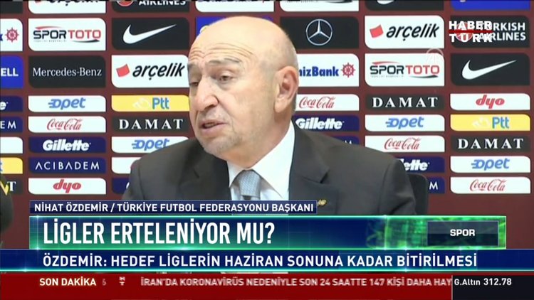Nihat Özdemir: Ligler seyircisiz oynanmaya devam edecektir