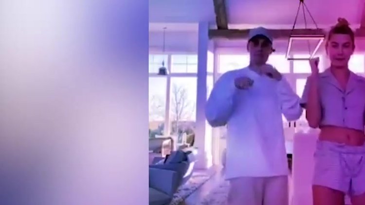 Justin Bieber ile Hailey Baldwin'den TikTok videosu
