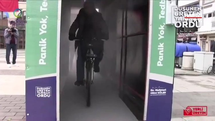 Ordu'da korona virüse karşı 'Dezenfekte tüneli'