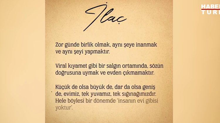 Yılmaz Erdoğan Habertürk için yazdı, seslendirdi