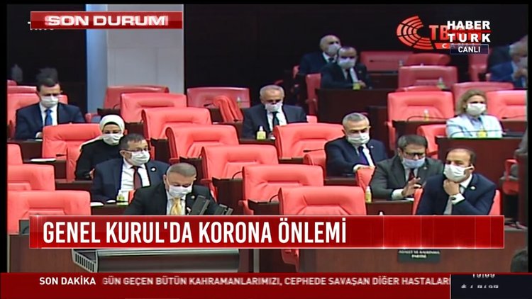 Meclis Genel Kurulu'nda korona önlemi