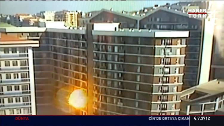 Esenyurt'taki binanın patlama anı kamerada