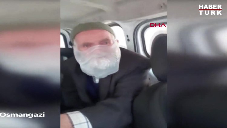 Poşeti maske şeklinde kullanan yaşlı adamın ihtiyaçları belediye ekiplerince karşılandı