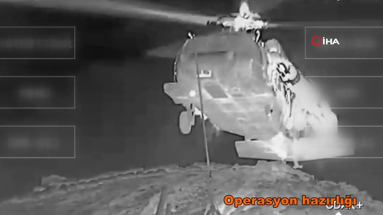 Kuzey Irak'ta tespit edilen teröristlere ait mağaralar böyle imha edildi