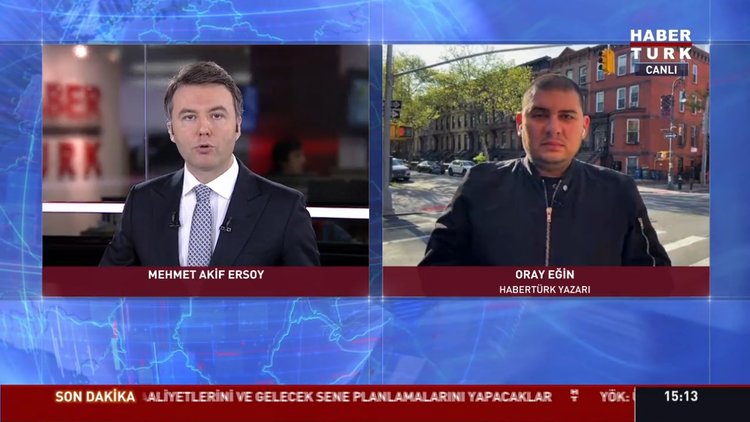 Habertürk yazarı Oray Eğin ABD'den aktardı