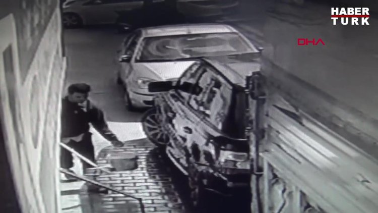 Lüks cipin ev önünde yıkanmasına tepki gösteren kadın öfkesi