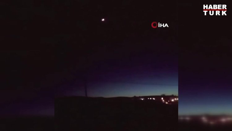 Ardahan'da meteorun düşme anı vatandaş kamerasında