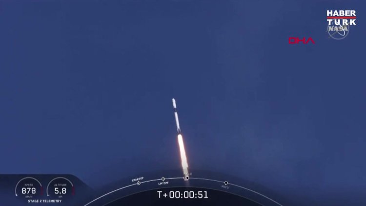 Nasa astronotlarını taşıyan SpaceX'in uzay aracı fırlatıldı