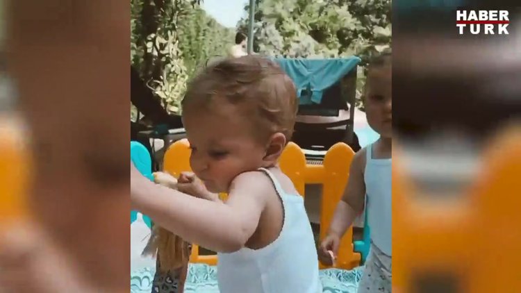 Pelin Akil'in kızları Alin ve Lina'dan rap dansı