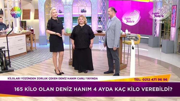 165 kilo olan Deniz Hanım 4 ayda kaç kilo verdi?