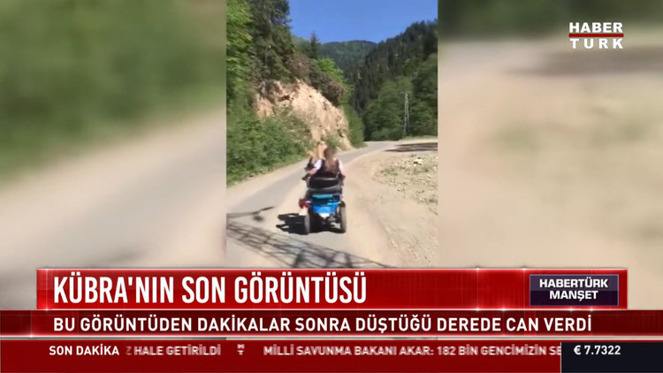 Kübra'nın kazadan önce son görüntüsü