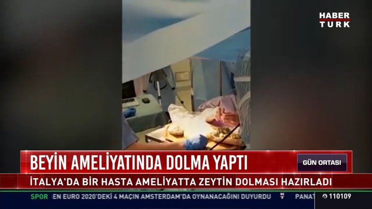 Beyin ameliyatında dolma yaptı