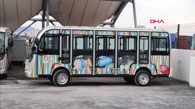 Adalar'da kullanılacak elektrikli araçlar görüntülendi