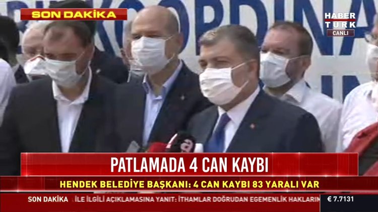 Sağlık Bakanı Koca ve İçişleri Bakanı Soylu'dan olay yerinden açıklama