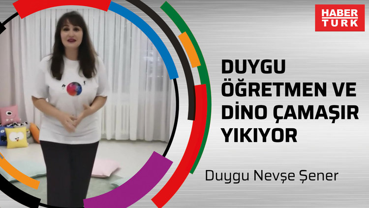 Duygu Öğretmen ve Dino çamaşır yıkıyor
