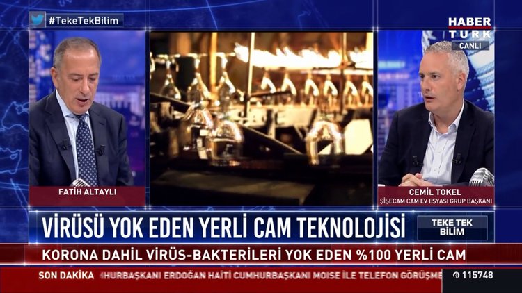 Bakterileri yok eden yüzde 100 yerli cam