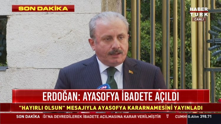 TBMM Başkanı Mustafa Şentop'tan açıklamalar