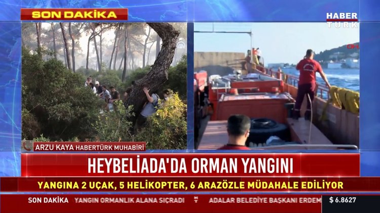 Heybeliada'da korkutan yangın!