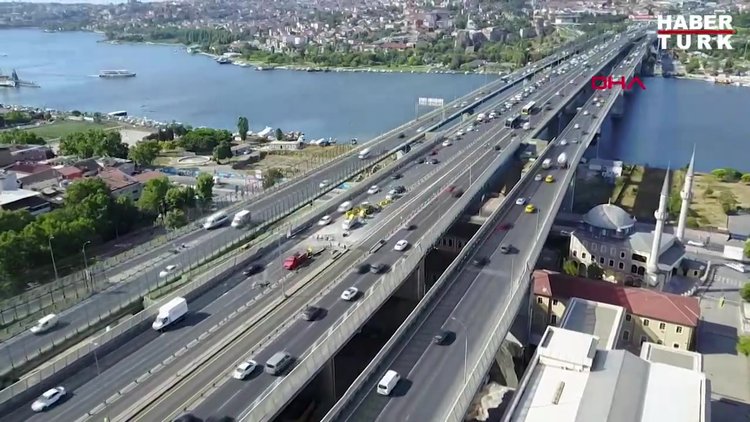 Haliç Köprüsü'nde bir ay sürecek yol çalışması başladı