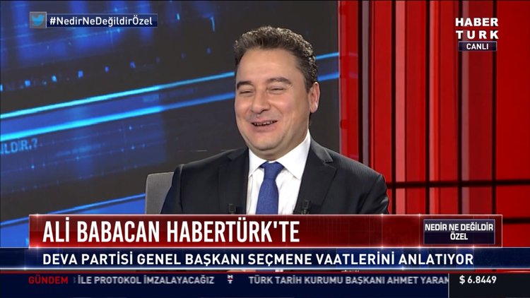 DEVA Partisi Genel Başkanı Ali Babacan Habertürk'te