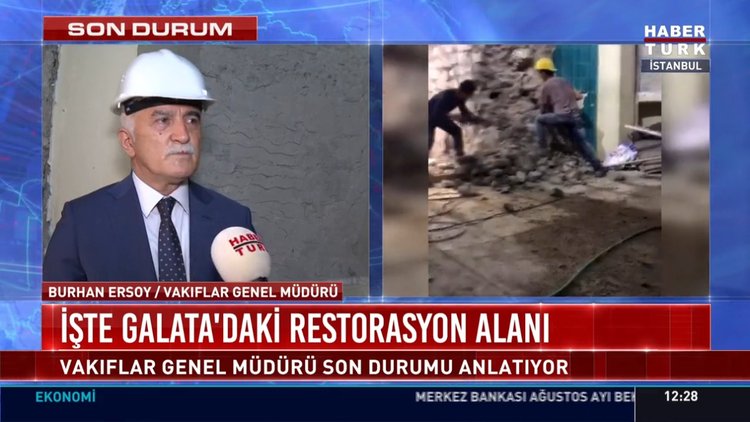 İşte Galata'daki restorasyon alanı!