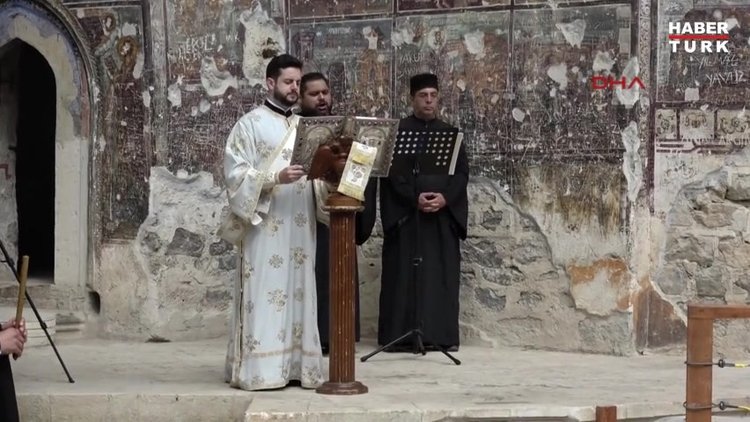 Sümela Manastırı´nda 5 yıl aradan sonra ilk ayin