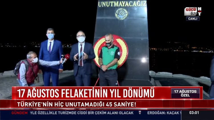 17 Ağustos felaketinin 21. yıldönümü... Marmara Depremi'nde hayatını kaybedenler anıldı