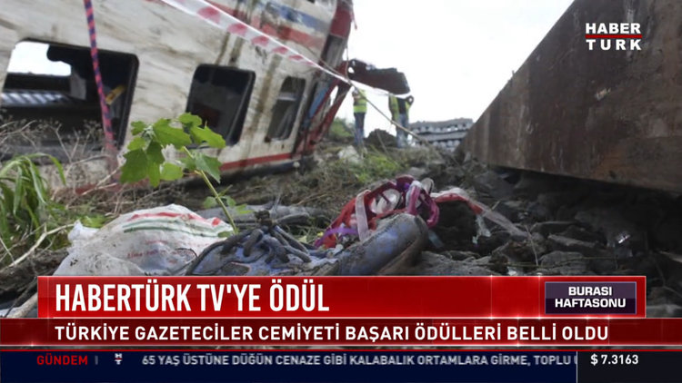 Türkiye Gazeteciler Cemiyeti'nden, Habertürk TV'de yayınlanan 'Hayatın İçinden' isimli haber programına başarı ödülü.