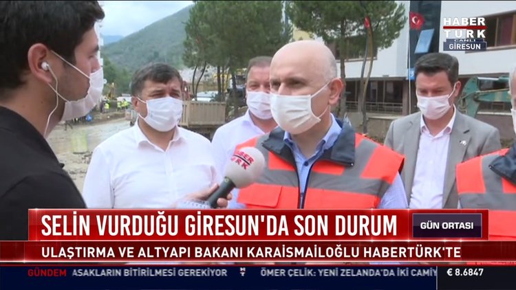 Ulaştırma ve Altyapı Bakanı Adil Karaismailoğlu, Dereli'de Habertürk'ün sorularını cevapladı