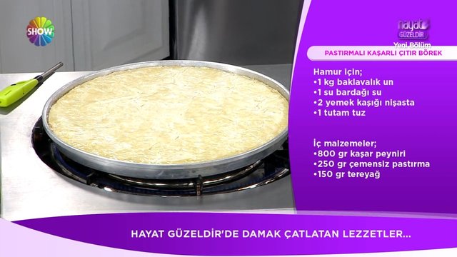 Pastırmalı kaşarlı çıtır börek