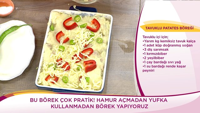 Tavuklu Patates Böreği