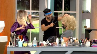 Tayfun ile güzel bir ikili oluşturan Taner, peruğu kesilirken çok mutluydu.