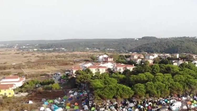 Şile'de korona virüsü hiçe sayarak festival düzenlediler