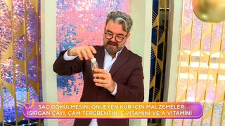 Adnan Serter ısırgan çayı, çam terebentin, E ve A vitamininden oluşan saç kürünü ve nasıl uygulanması gerektiğini anlattı. ...