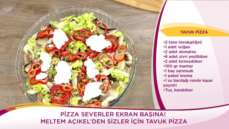 Tavuk Pizza Tarifi