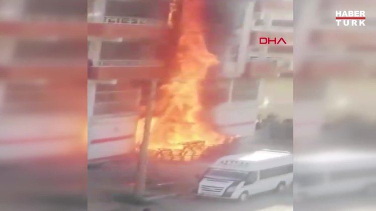 Siverek'te 5 katlı binayı alevler sardı, mahallede panik yaşandı