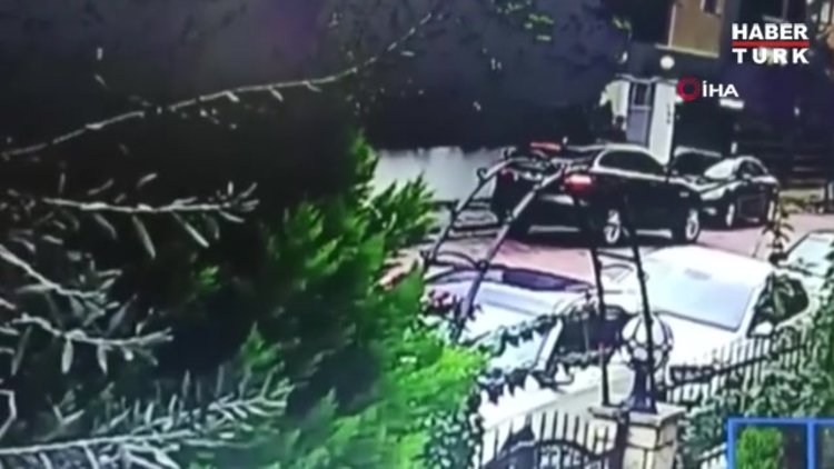 Müteahhide otomobilinde silahlı saldırı kamerada