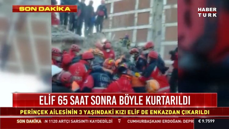 Elif Perinçek'in kurtarılma anında yaşanan sevinç kameralara böyle yansıdı
