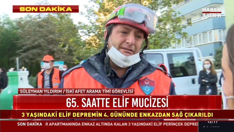 Elif Perinçek'i kurtaran ekipler gözyaşlarını tutamadı