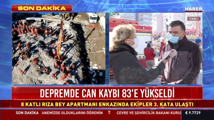 Saglık memuru, nöbete gitmek için hazırlanırken depreme yakalandı