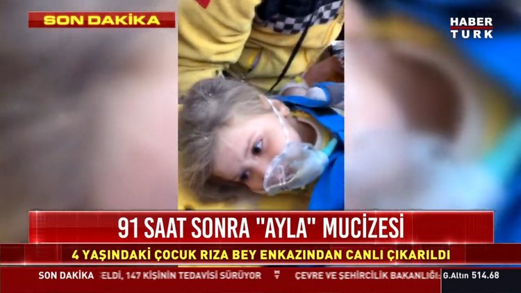 Son dakika: 4 yaşındaki Ayda bebek 91'inci saatte enkazdan çıkarıldı