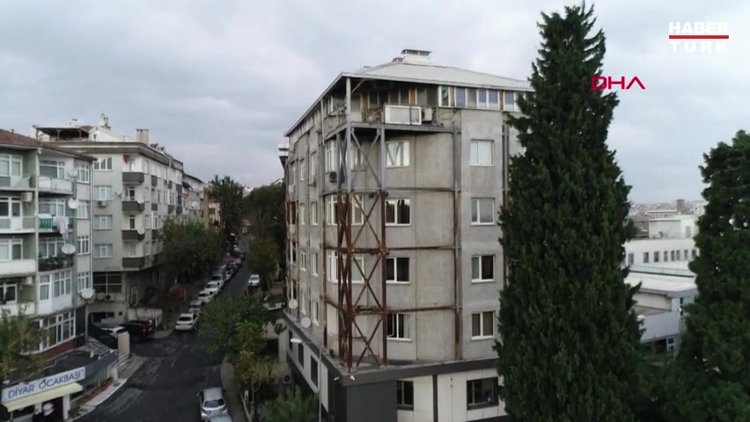 Bakırköy'de 6 katlı bina çelikle güçlendirildi