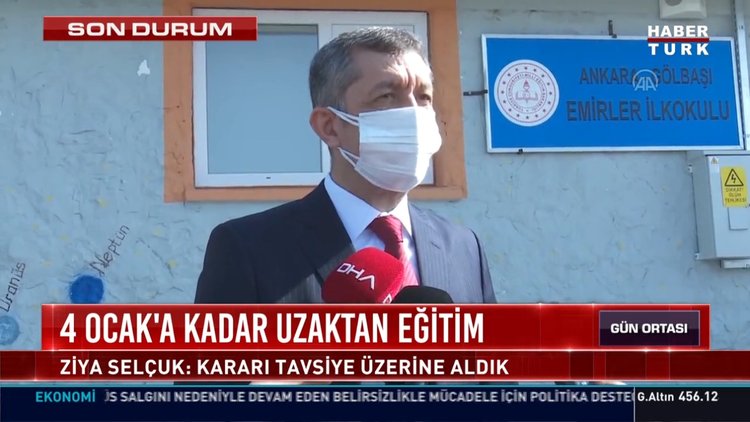 4 Ocak'a kadar uzaktan eğitim