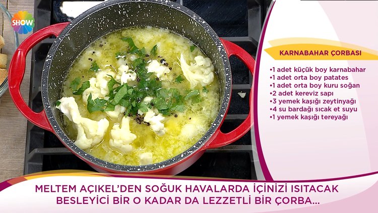 Karnabahar Çorbası Tarifi