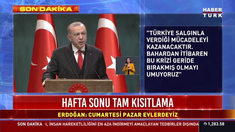 Hafta içi 21'den 5'e kadar kısıtlama
