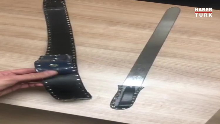 Kemerden suç aleti çıktı